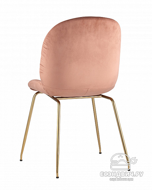 Стул "Робин" (Бархат Пудровый/Металл цвет Золото)/SG/Trn