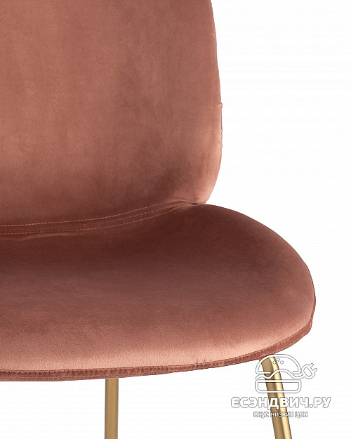 Стул "Робин" (Бархат Пудровый/Металл цвет Золото)/SG/Trn