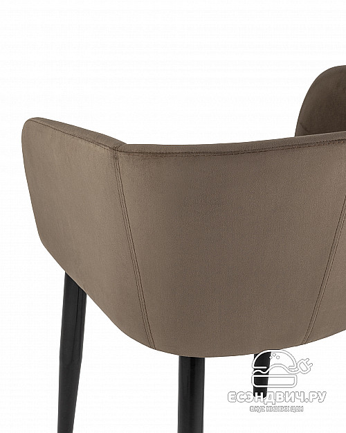 Стул "Стэн" (Велюр Коричневый/Металл Черный)/SG/Rlf