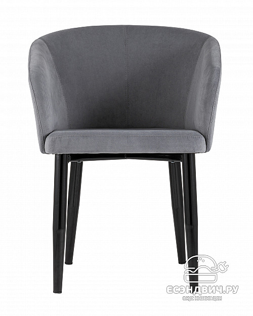 Стул "Стэн" (Велюр Серый/Металл Черный)/SG/Rlf