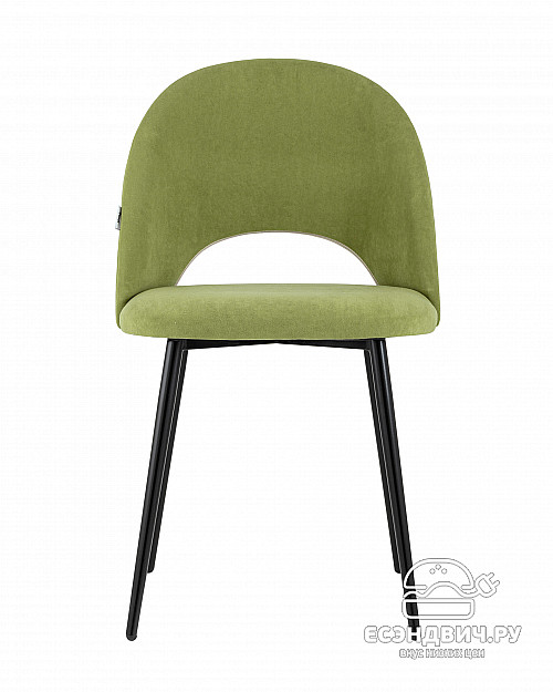 Стул "Ханна" (Велюр Зеленый матовый/Металл Черный)/SG/Sf