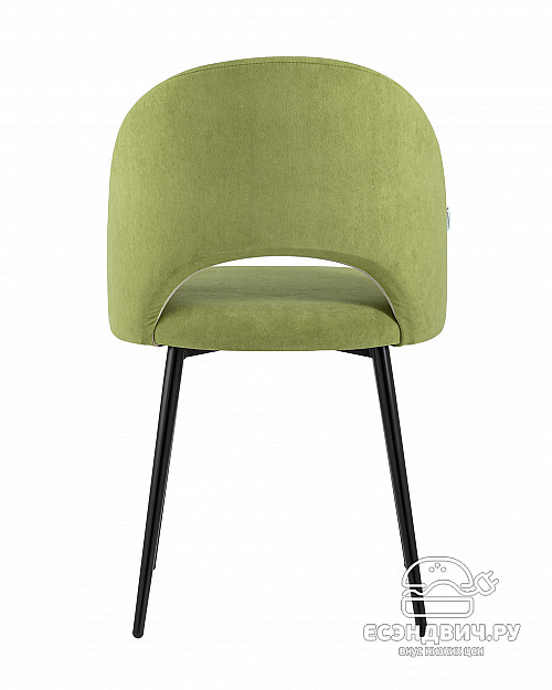Стул "Ханна" (Велюр Зеленый матовый/Металл Черный)/SG/Sf