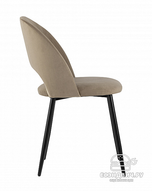 Стул "Ханна" (Велюр Капучино/Металл Черный)/SG/Sf