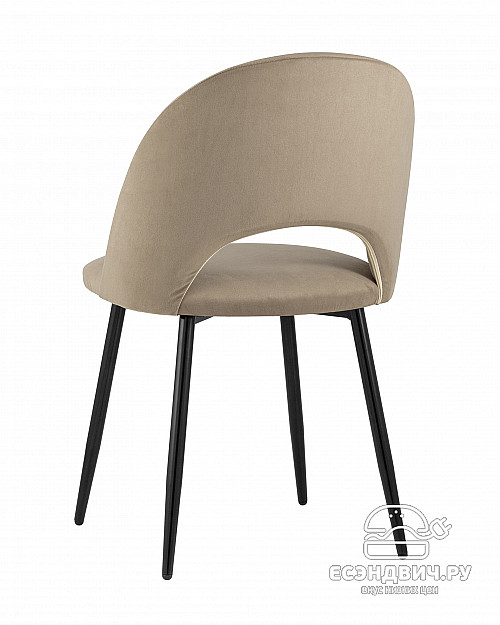 Стул "Ханна" (Велюр Капучино/Металл Черный)/SG/Sf