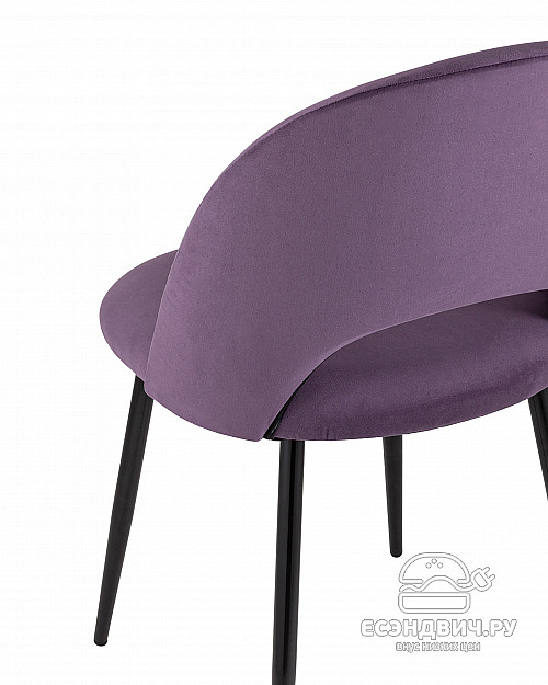 Стул "Ханна" (Велюр Фиолетовый/Металл Черный)/SG/Sf