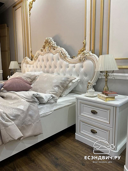 Тумба "София" (МДФ) (Белый глянец/Патина/Лак) UgNt