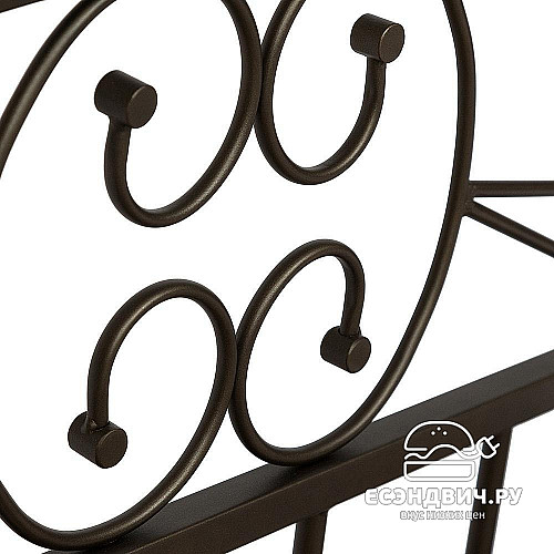 Кровать 1600  "Айлин" (Металл Черный/Дерево цвет Красный дуб) Tch/12090