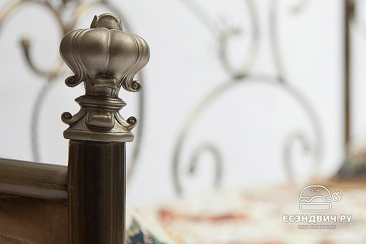 Кровать 900 с ортопед.осн. "Филлис" (Металл цвет Античная медь) Tch/9725