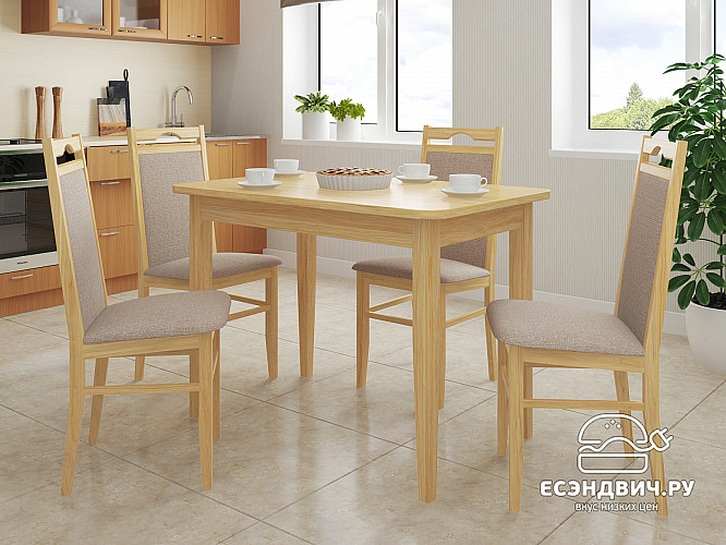 Стол 1,2*0,8 pinto "Шато" (Дерево цвет Светлый орех)/SL/Пнт