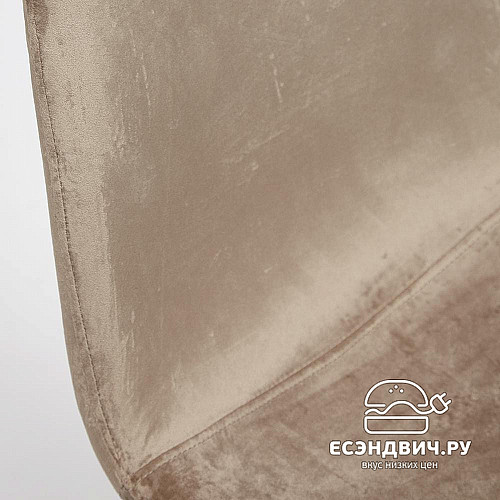 Стул "Фло" (Вельвет Серо-бежевый/Металл имитация дерева) Tch/12670