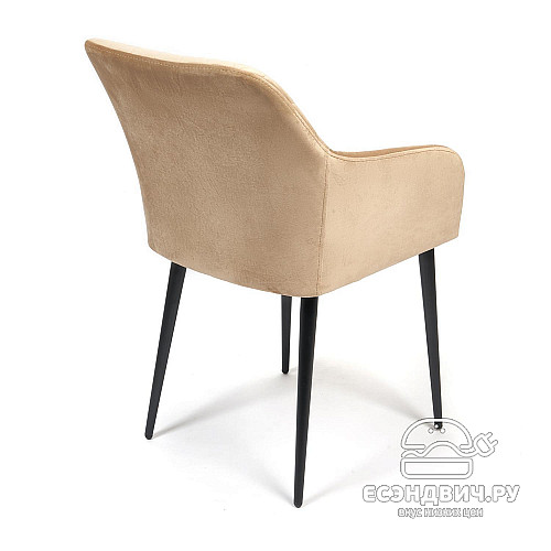 Кресло "Беата" (Велюр Бежевый/Металл Черный) Tch/14322