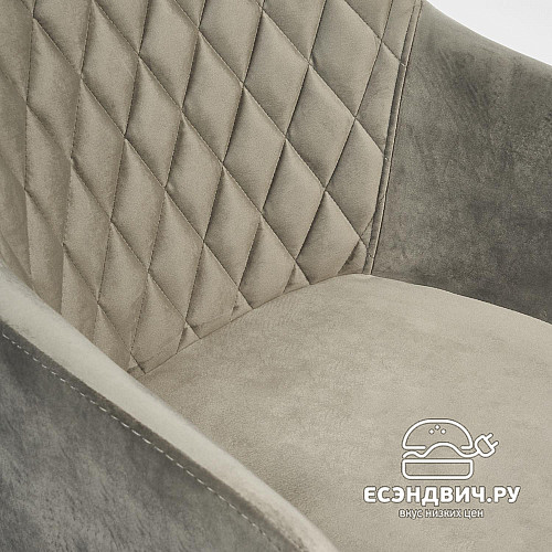 Кресло "Беата" (Велюр Серый/Металл Черный) Tch/14318