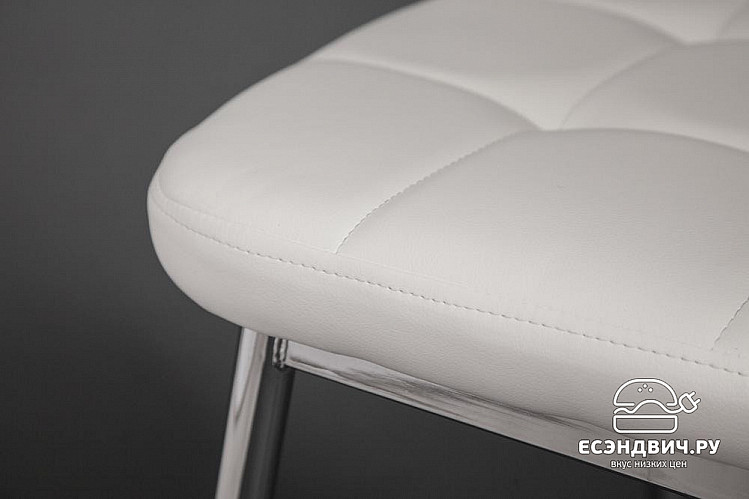 Стул "Итан" (Экокожа Белая/Хром) Tch/11415