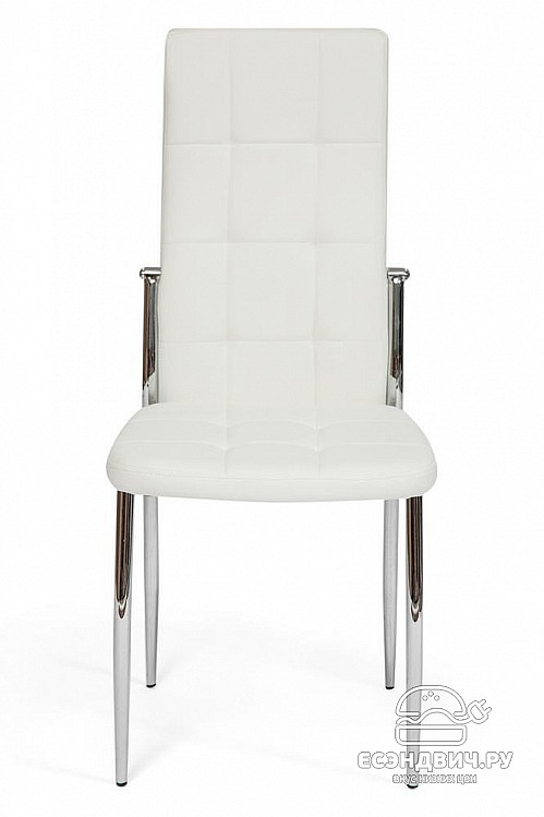 Стул "Итан" (Экокожа Белая/Хром) Tch/11415