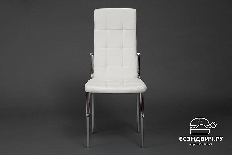 Стул "Итан" (Экокожа Белая/Хром) Tch/11415