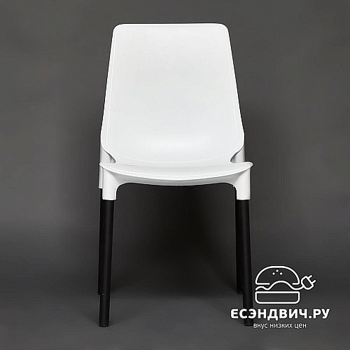 Стул "Симпл" (Пластик Белый/Металл Черный) Tch/12829