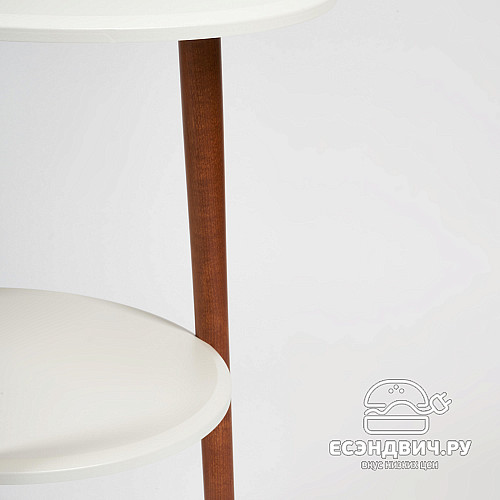 Подставка для цветов "Floriste" (МДФ Белый/Дерево цвет Орех) Tch/14398