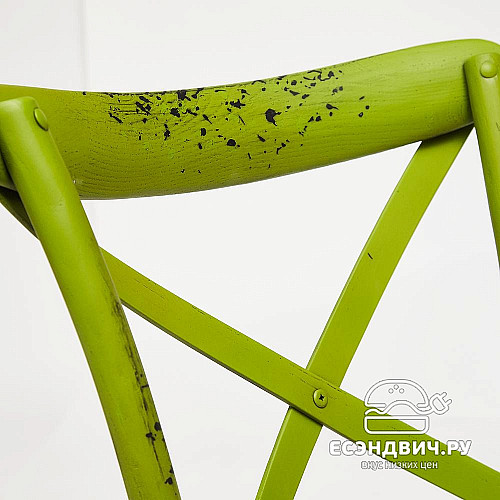 Стул "Прованс" (Дерево цвет Античный зеленый/Сиденье Ротанг) Tch/12835