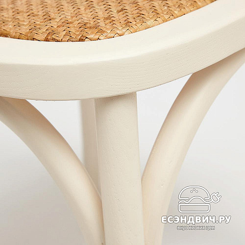 Стул "Прованс" (Дерево цвет Белый/Сиденье Ротанг) Tch/10978