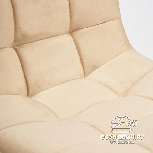 Стул барный "Чили" (Велюр Бежевый/Металл Черный) Tch/14354