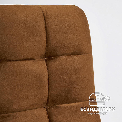 Стул барный "Чили" (Велюр Коричневый/Металл Черный) Tch/14352