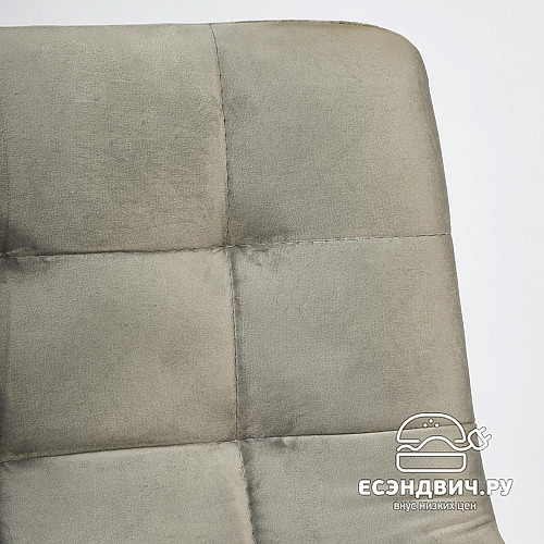 Стул барный "Чили" (Велюр Серый/Металл Черный) Tch/14350