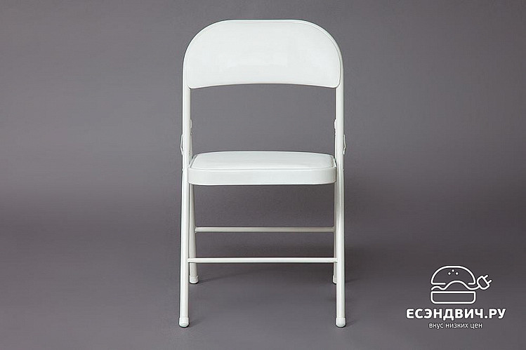 Стул складной "Фолд" (Экокожа Белая/Металл Белый) Tch/11729