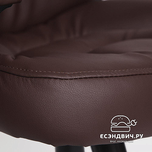 Кресло S "Брэм" (Кожзам Коричневый/Пластик Черный) Tch/3938