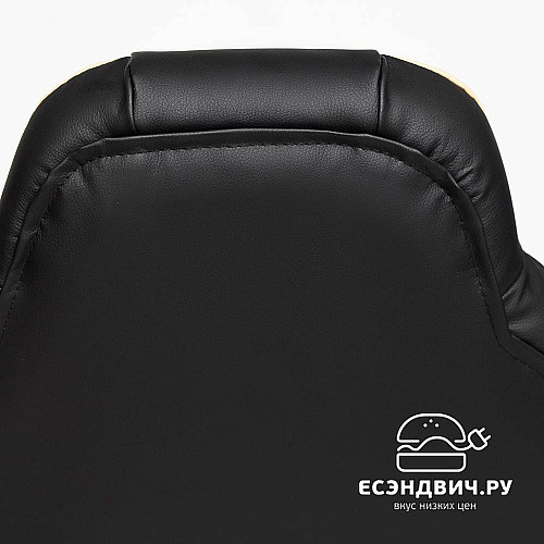 Кресло S "Брэм" (Кожзам Черный/Кожзам Бежевый/Пластик Черный) Tch/7914