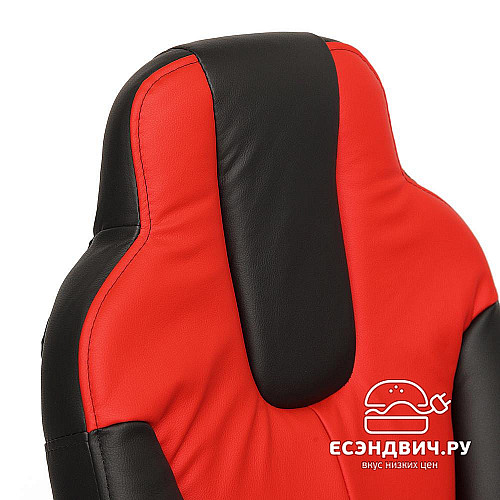 Кресло S "Брэм" (Кожзам Черный/Кожзам Красный/Пластик Черный) Tch/3673