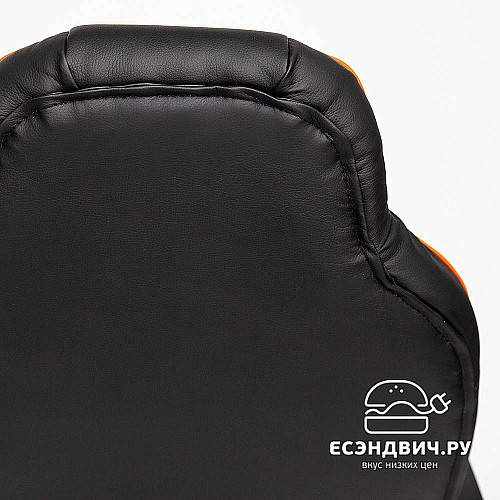 Кресло "Брэм" (Кожзам Черный/Кожзам Оранжевый/Пластик Черный) Tch/12215