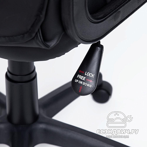 Кресло "Брэм" (Кожзам Черный/Кожзам Синий/Пластик Черный) Tch/2479