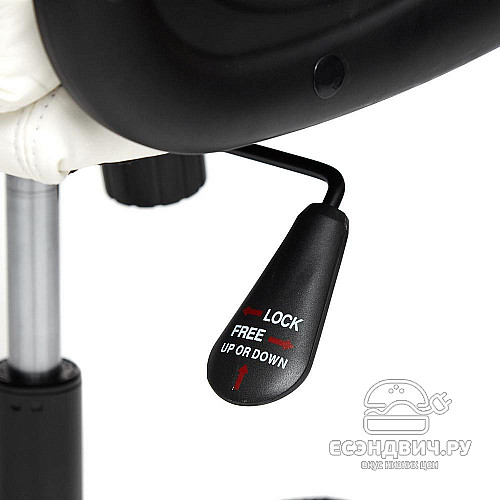 Кресло "Глори" (Кожзам Серый/Кожзам Белый/Пластик Черный) Tch/13082