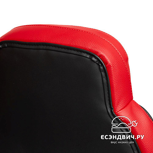 Кресло "Глори" (Кожзам Черный/Кожзам Красный/Пластик Черный) Tch/13085