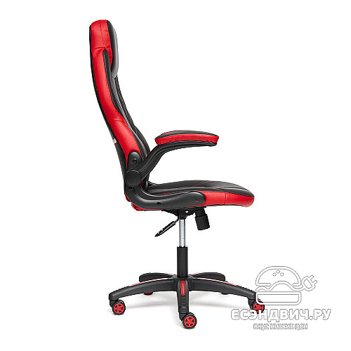 Кресло "Глори" (Кожзам Черный/Кожзам Красный/Пластик Черный) Tch/13085