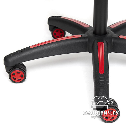 Кресло "Глори" (Кожзам Черный/Кожзам Красный/Пластик Черный) Tch/13085