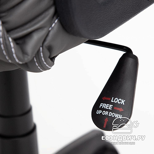 Кресло "Драйв" (Кожзам Серый/Ткань Фисташковая/Пластик Черный) Tch/10581