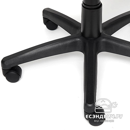 Кресло "Драйв" (Кожзам Черный/Ткань Серая/Пластик Черный) Tch/10372