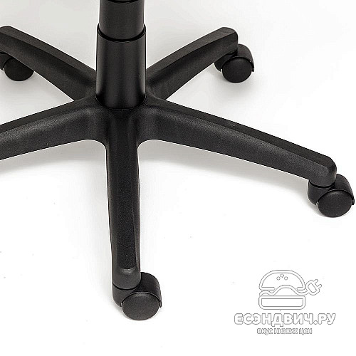 Кресло "Драйв" (Кожзам Черный/Ткань Серая/Пластик Черный) Tch/10372