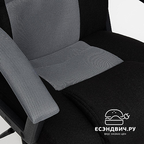 Кресло "Драйв" (Ткань Черная/Ткань Серая/Пластик Черный) Tch/12856