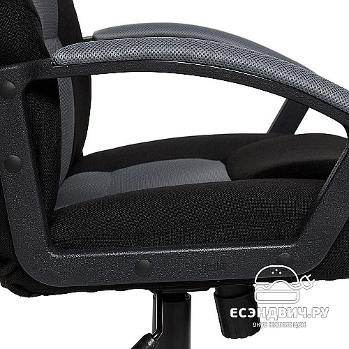 Кресло "Драйв" (Ткань Черная/Ткань Серая/Пластик Черный) Tch/12856