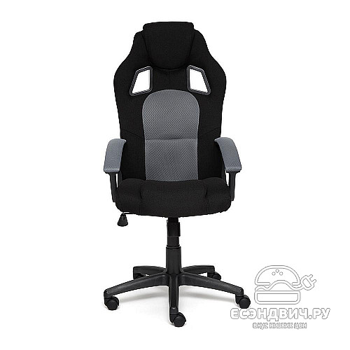 Кресло "Драйв" (Ткань Черная/Ткань Серая/Пластик Черный) Tch/12856