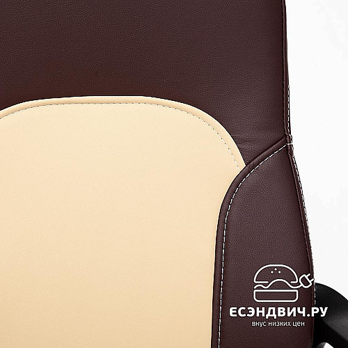 Кресло "Прайм" (Кожзам Коричневый/Кожзам Бежевый/Пластик Черный) Tch/4700