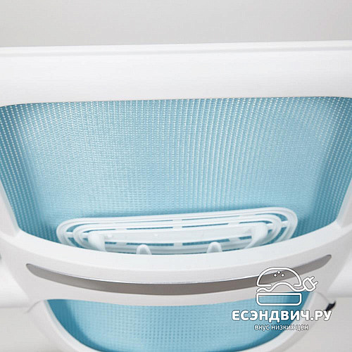 Кресло "Хэппи" (Ткань Голубая/Пластик Белый) Tch/14065