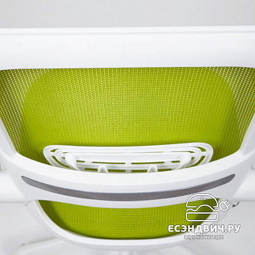 Кресло "Хэппи" (Ткань Зеленая/Пластик Белый) Tch/14064