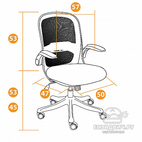 Кресло "Хэппи" (Ткань Зеленая/Пластик Белый) Tch/14064