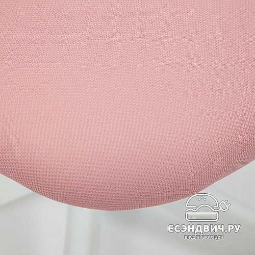 Кресло "Хэппи" (Ткань Розовая/Пластик Белый) Tch/14063