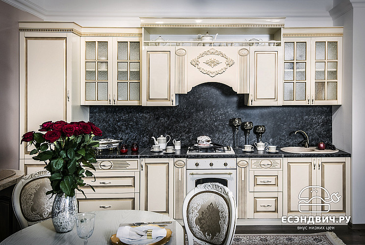 Шкаф 1700 "Маэстро" (МДФ) (Крем глянец/Патина/Лак) UgVr