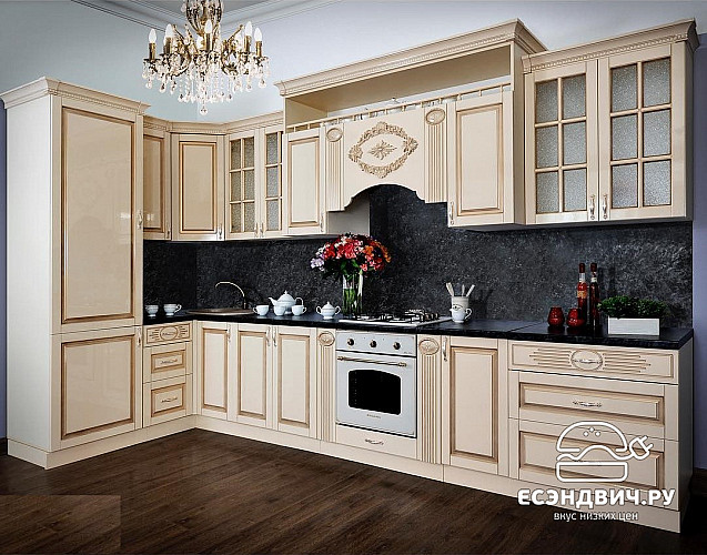 Шкаф 1700 "Маэстро" (МДФ) (Крем глянец/Патина/Лак) UgVr