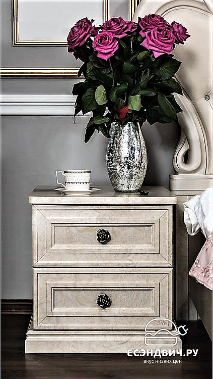 Спальный гарнитур 4 предм. "Таис" (МДФ) (Корень ясеня/Патина/Лак/Бархат) UgAf3